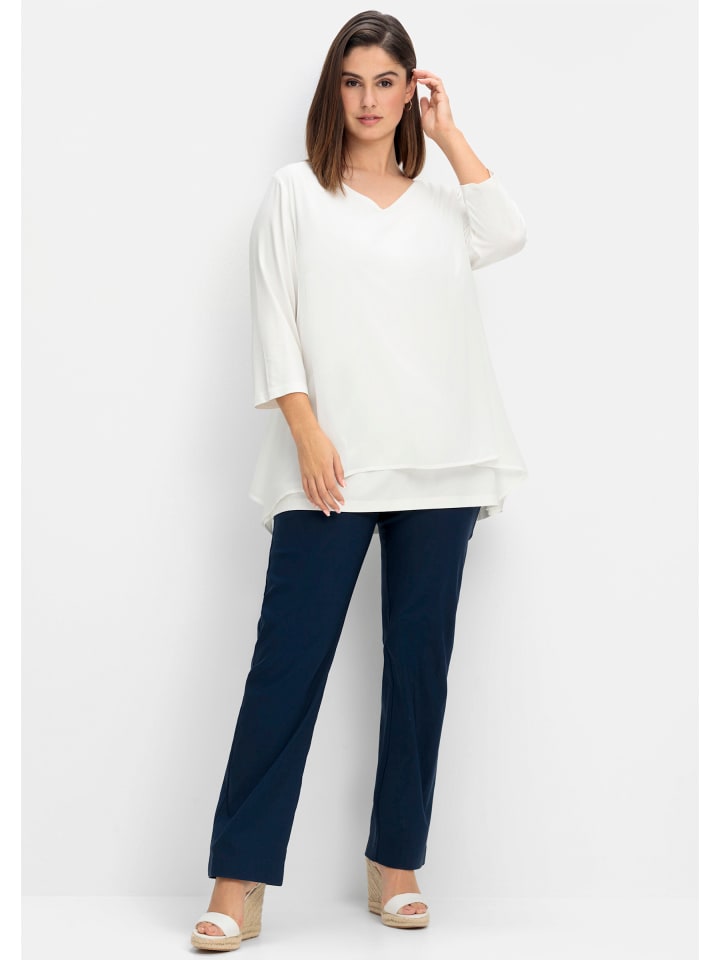 

Блузка-рубашка бежевого цвета sheego