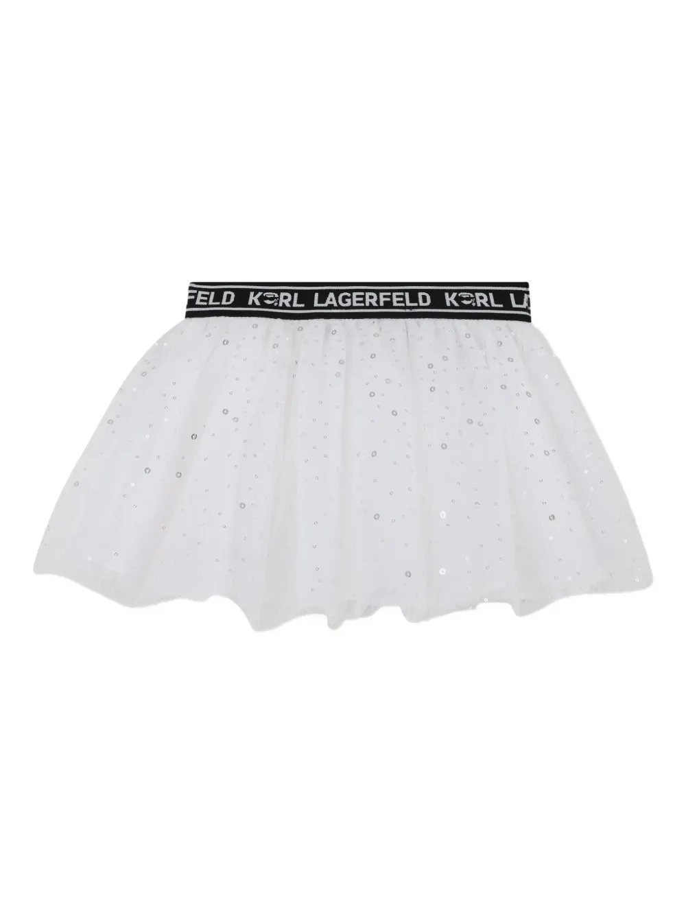 Комплект из толстовки и юбки KARL LAGERFELD KIDS, белый — фото 2