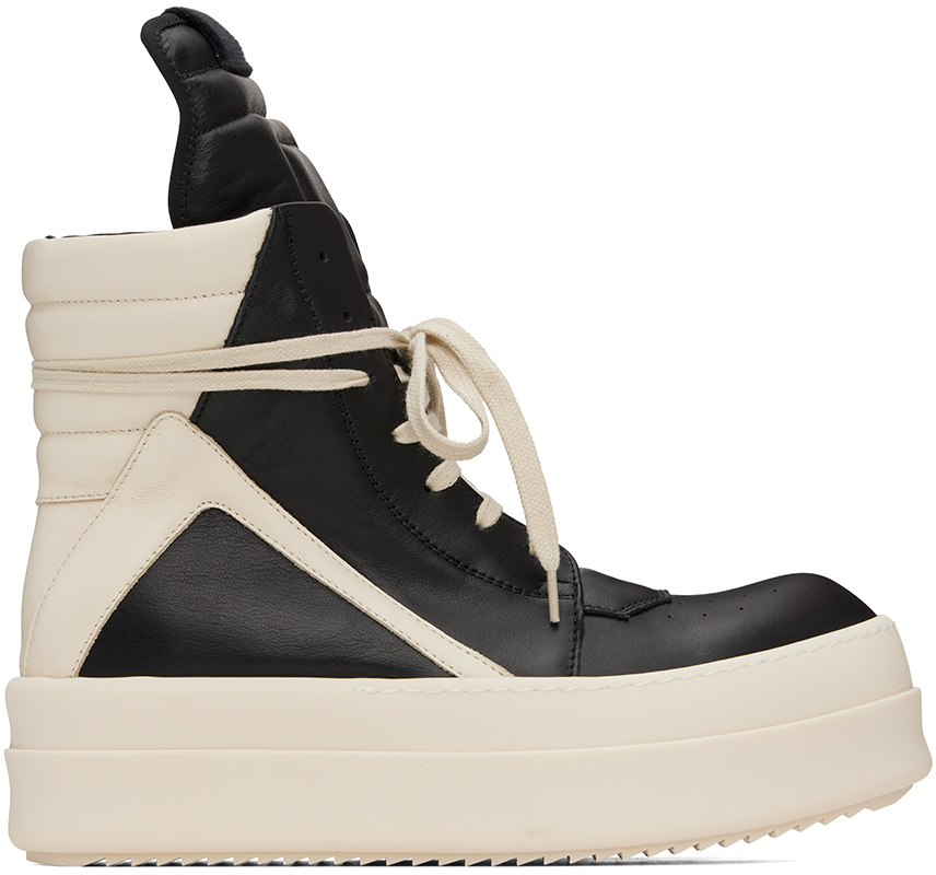 

Черные кроссовки Porterville Mega Bumper Geobasket Rick Owens, Black/Milk/Milk