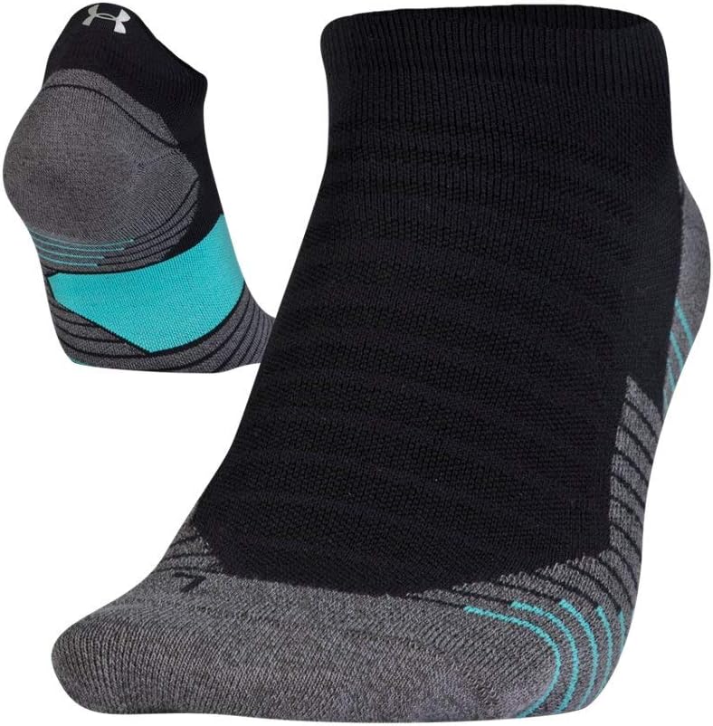 

Носки Under Armour Adult Run Cushion No Show Tab, 1 пара, Black/Desert Sky Blue