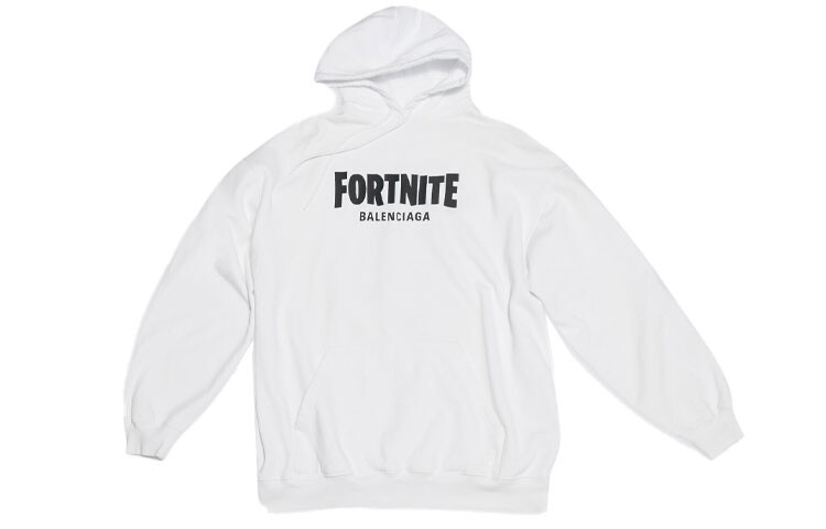 

Толстовка с капюшоном X FORTNITE©2021 средней посадки Balenciaga, белый