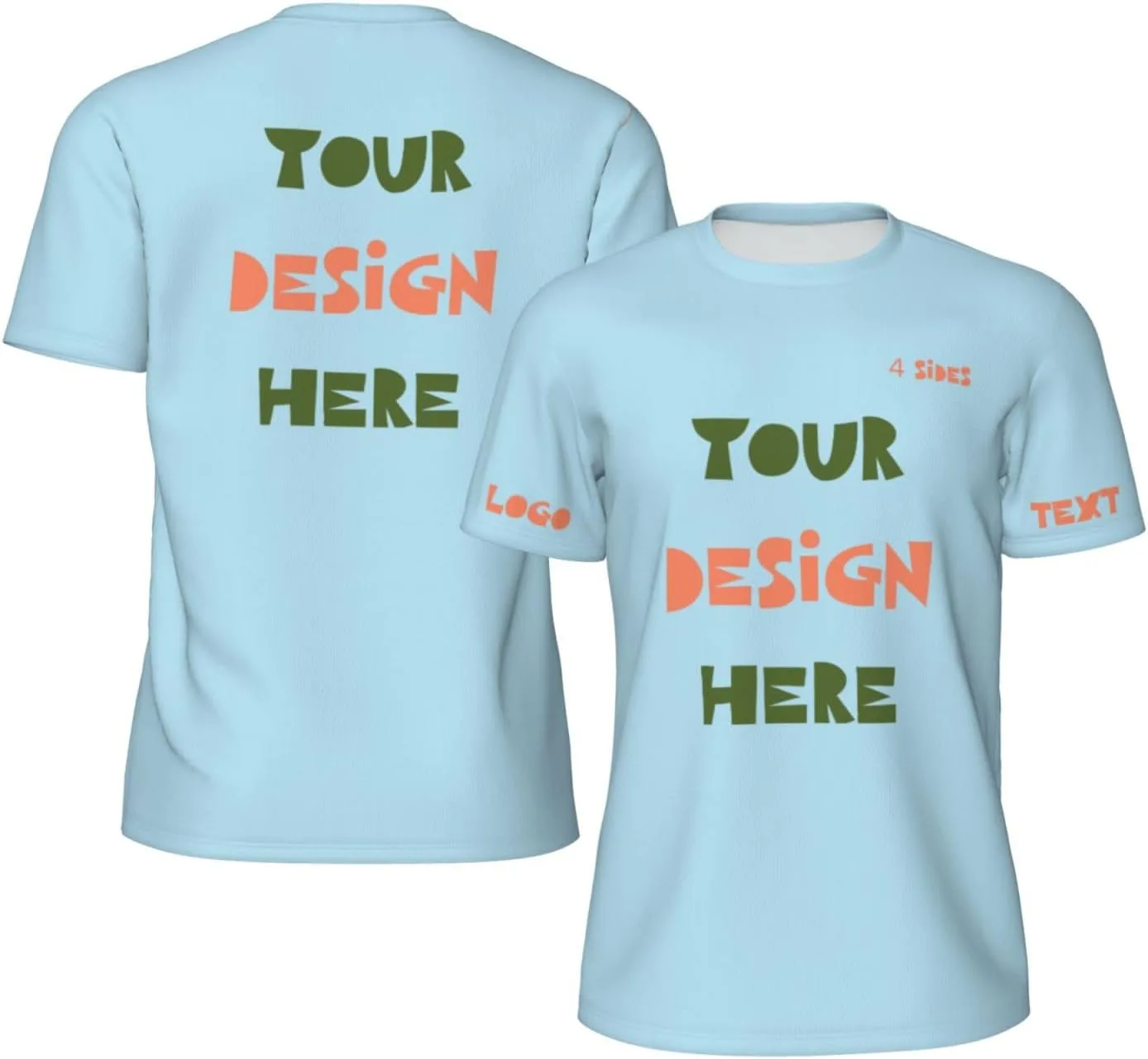 

Футболка Custom с принтом на 4 сторонах