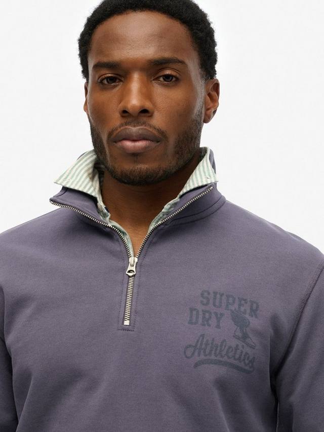 Спортивный худи с молнией наполовину Superdry, Greystone — фото 4