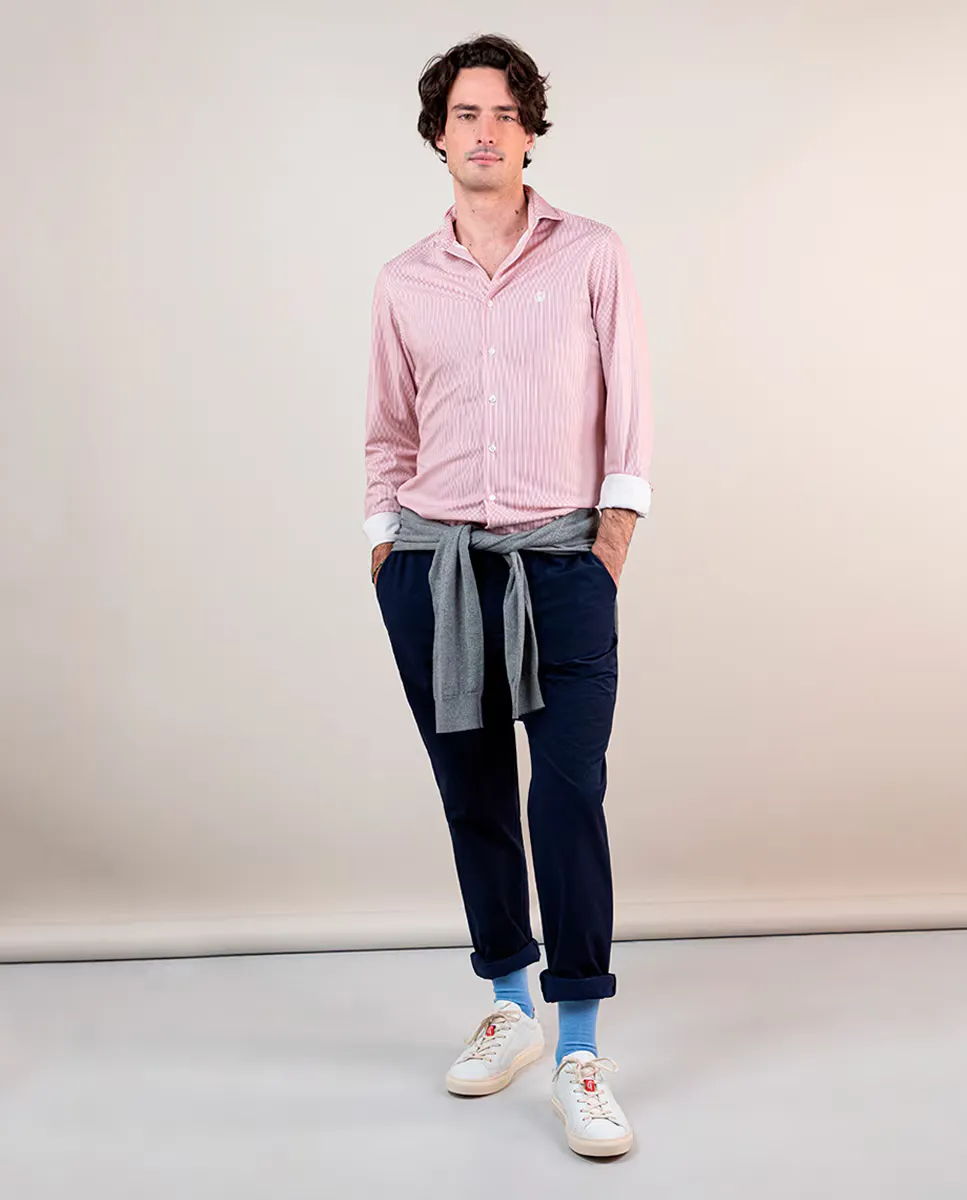 

Узкая рубашка Riscas Bengal в цвете Vermelho El Ganso, красный