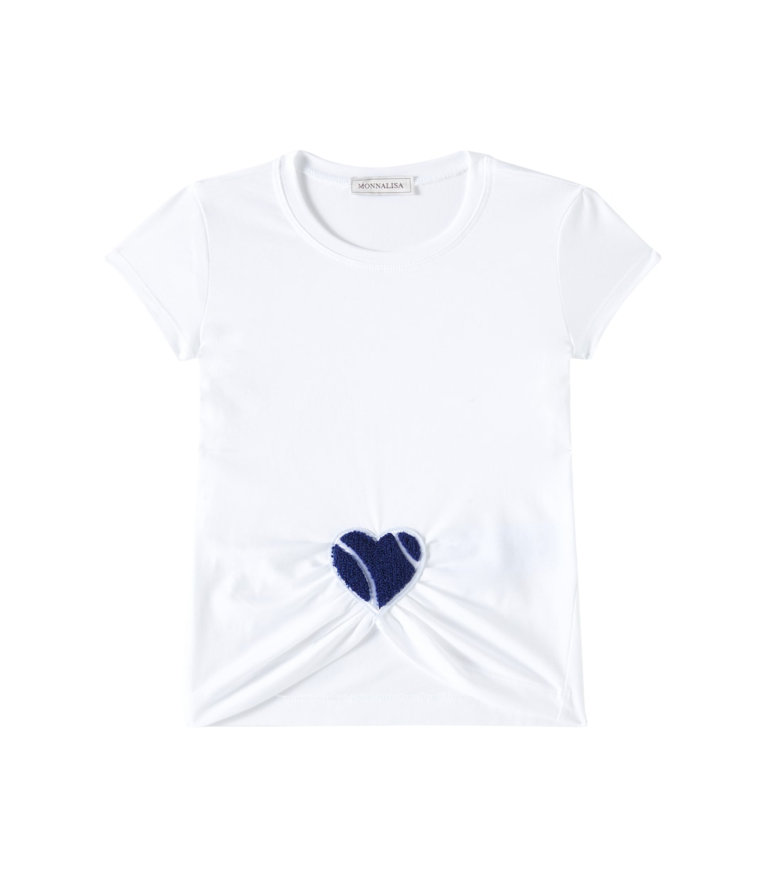 

Футболка из хлопковой смеси с принтом Monnalisa, Bianco + Blu