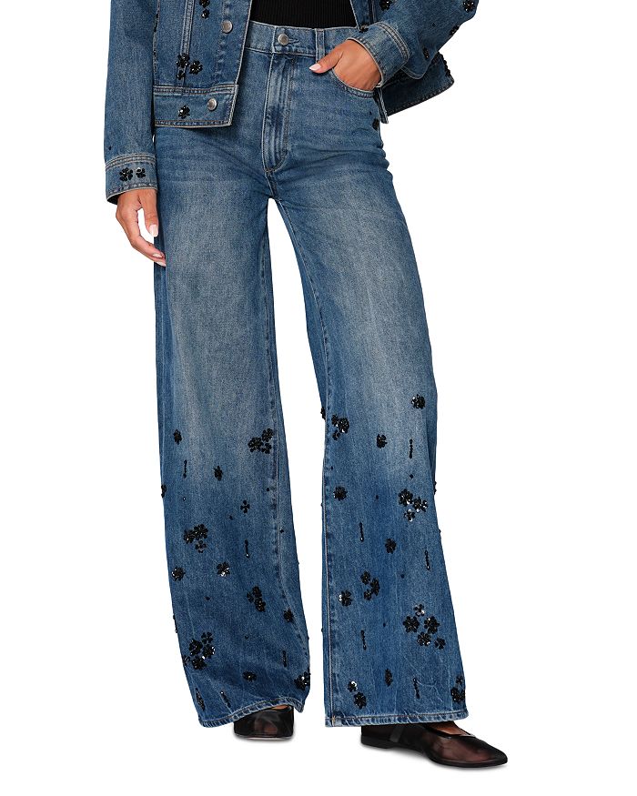 

Джинсы Hepburn Wide Leg High Rise с отделкой DL1961, синий
