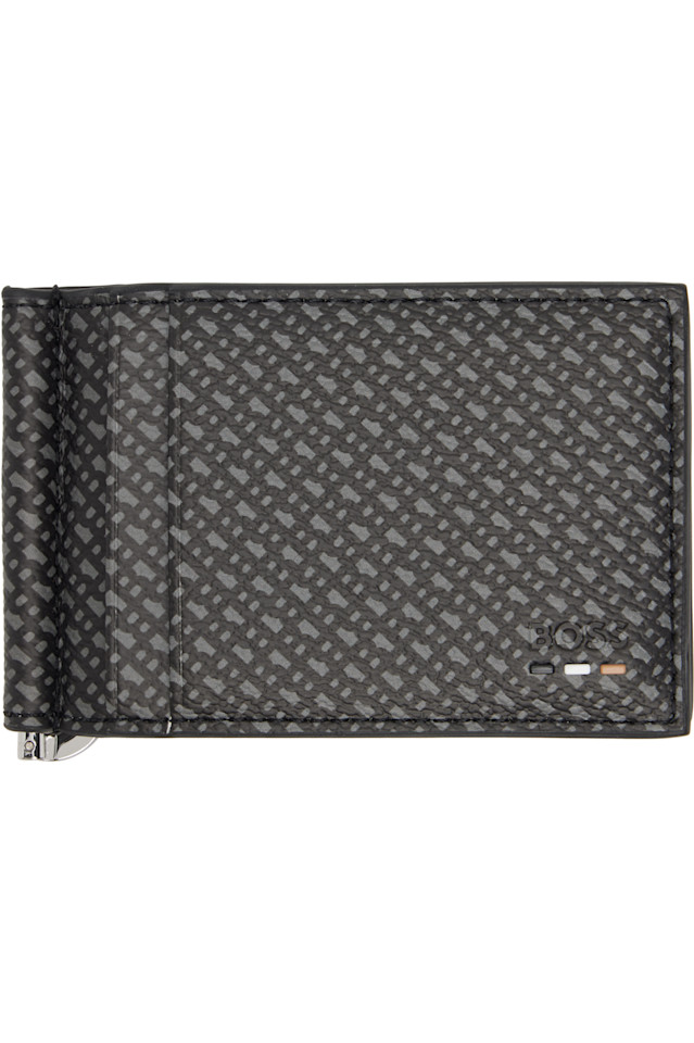 

Кошелек из зернистой искусственной кожи Boss, черный