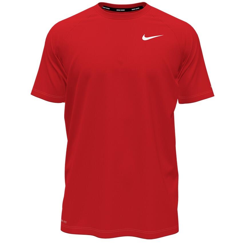 

NIKE Рубашка для плавания эластичная с защитой от ультрафиолета Dri-FIT мужская - короткий рукав Hydroguard