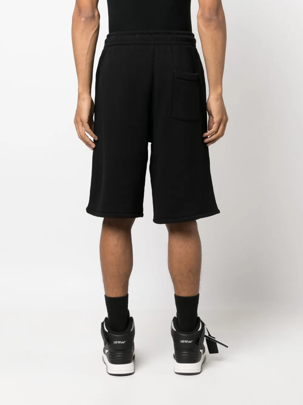 Спортивные шорты с кулиской и логотипом OFF-WHITE, черный — фото 4