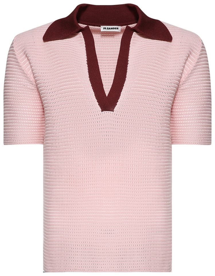 

Поло Jil Sander Short-Sleeve Knit Polo 'Confetti', розовый