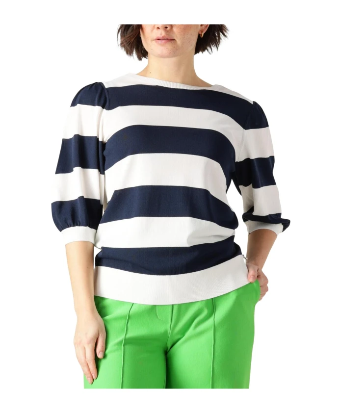 

Полосатый топ с пышными рукавами Jansen Amsterdam, мультиколор