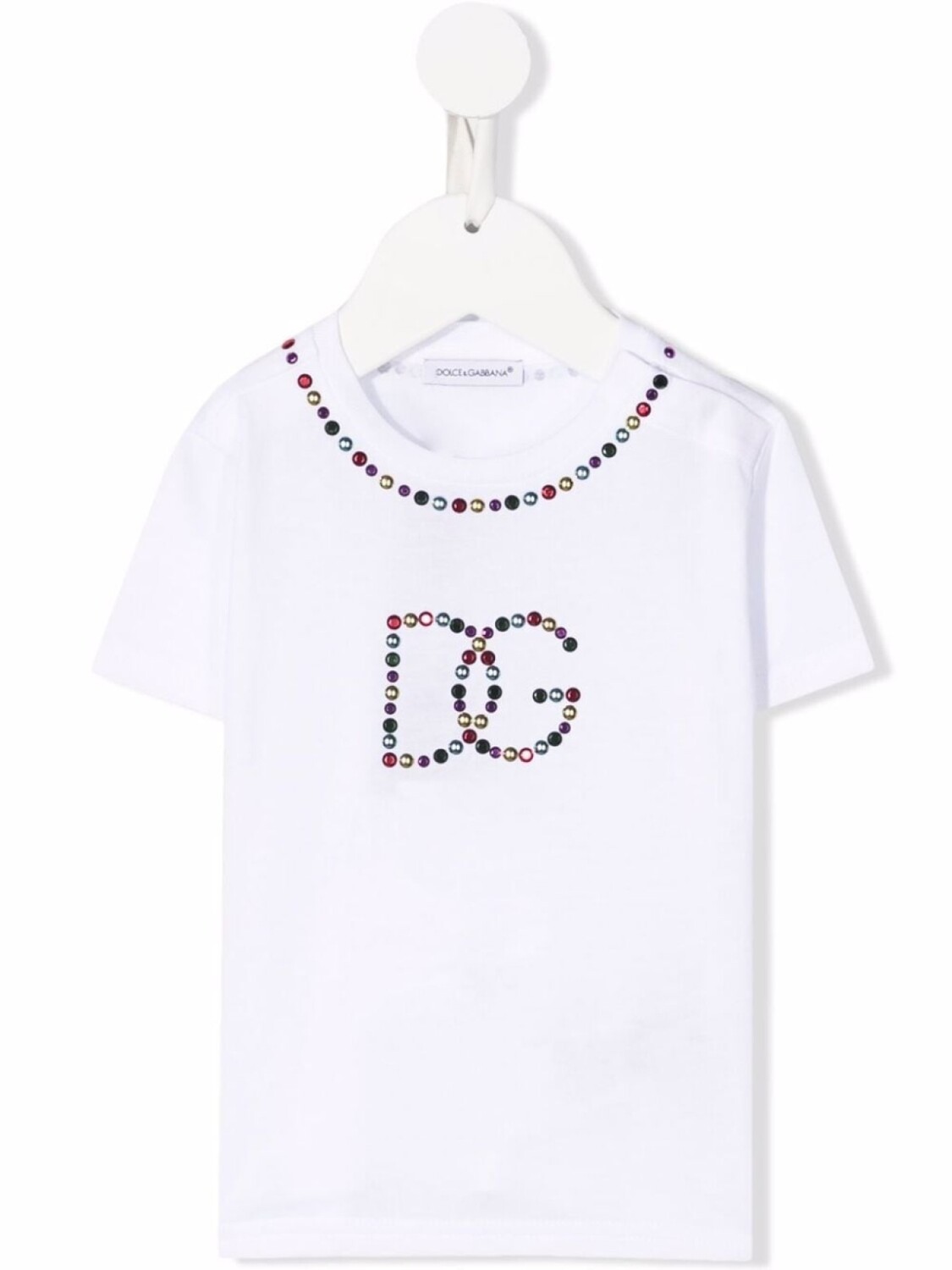 

Dolce & Gabbana футболка с логотипом и заклепками, белый