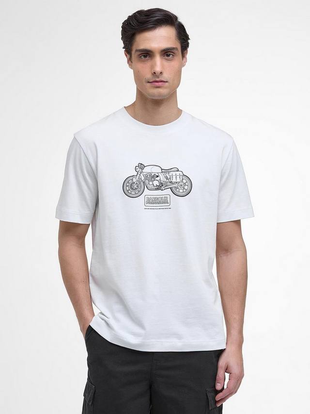 

Футболка International Morris Motorbike из хлопка Barbour, Whisper White