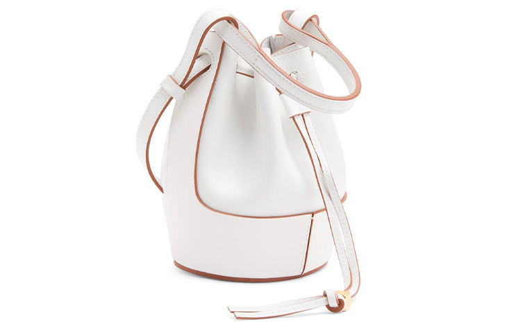 LOEWE Сумка-ведро из кожи наппа коровы воздушный шар портативная сумка через плечо миниатюрная женская хлопковая белая — фото 3