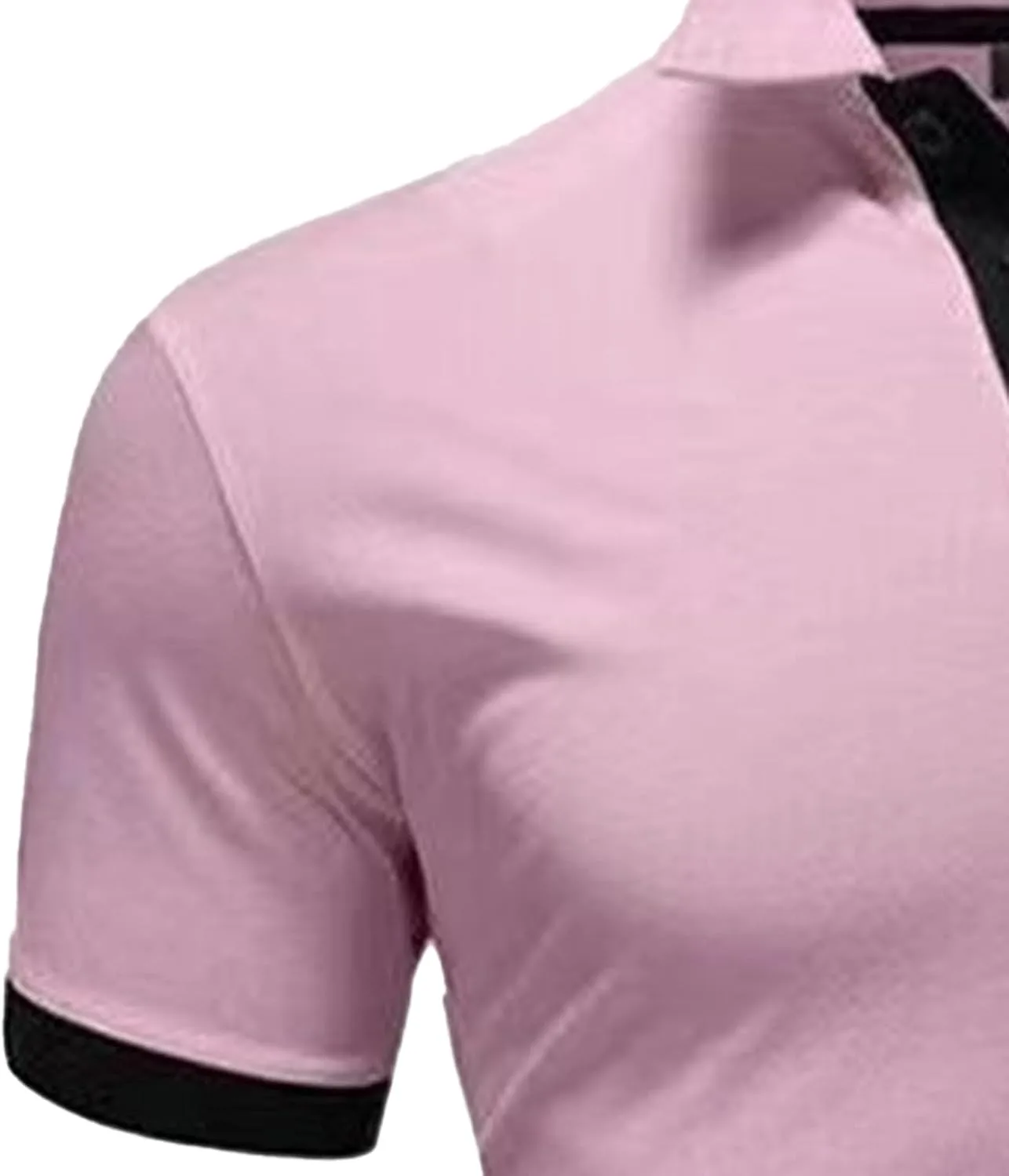 Мужская поло Slim Fit с коротким рукавом и контрастными пуговицами — фото 3