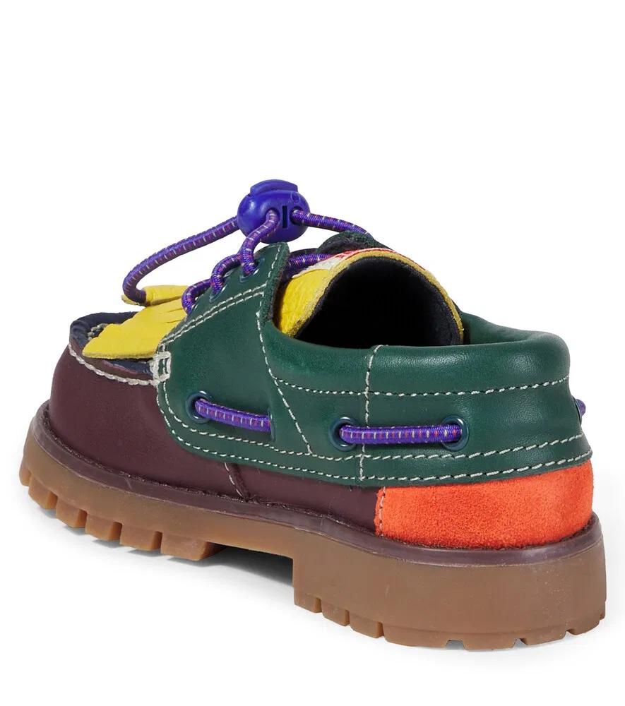 Кожаные лодочные туфли Camper Compas Nautic Bobo Choses, мультиколор — фото 2