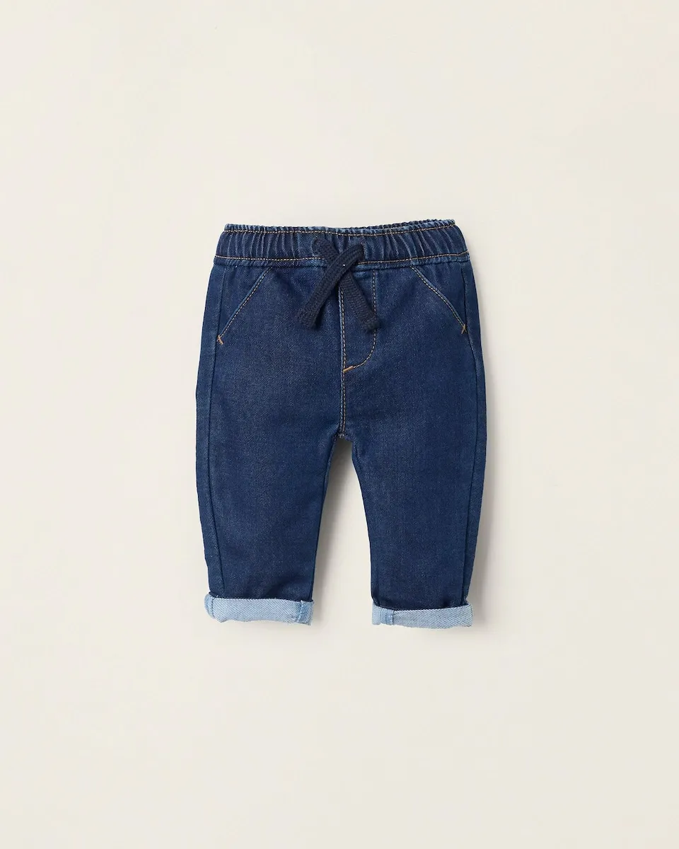 

Джинсовые детские штаны с регулируемым поясом Zippy, синий