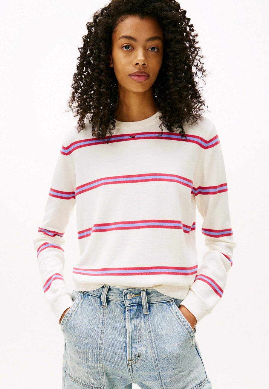 

Джемпер Tommy Jeans ESSENTIAL CREW SWEATER, Off White Stripe/White