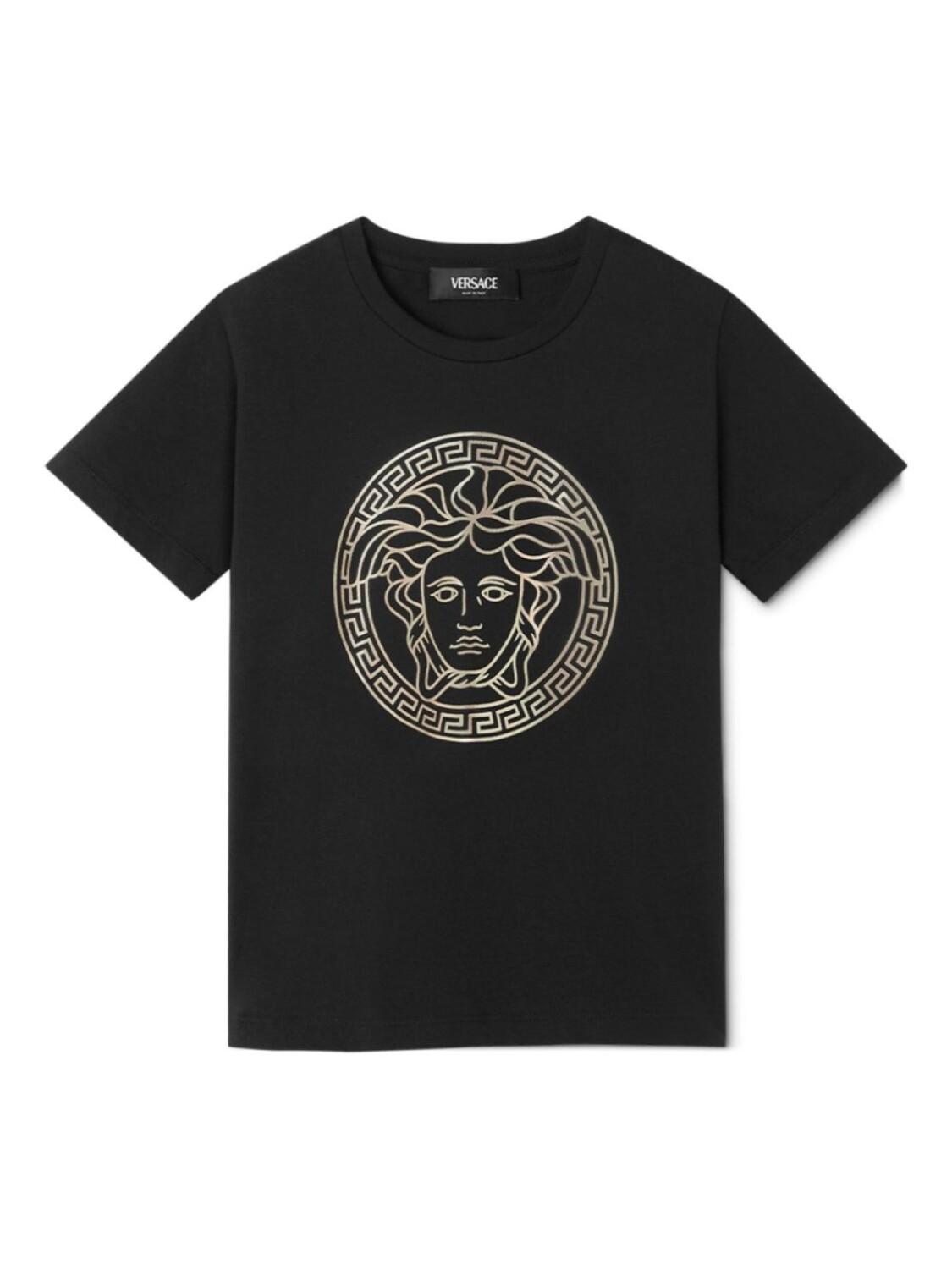 

Футболка с принтом Medusa Versace Kids, черный