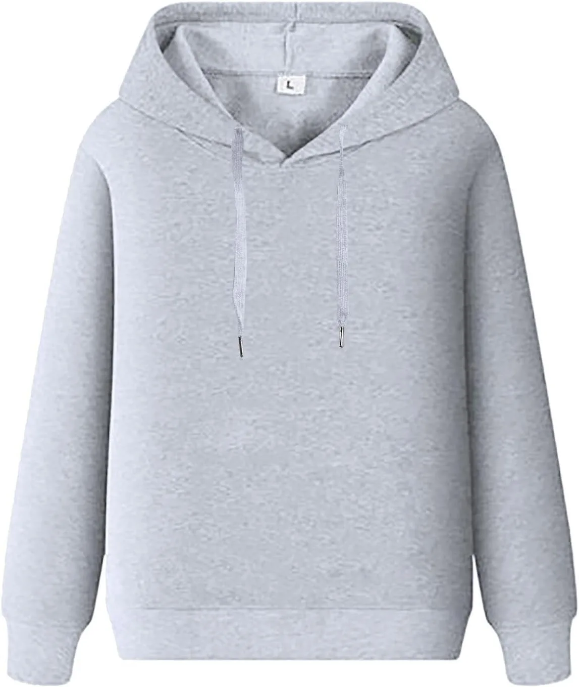 Толстовка мужская Casual Solid Color Fleece Lightweight Pullover с карманами — фото 4