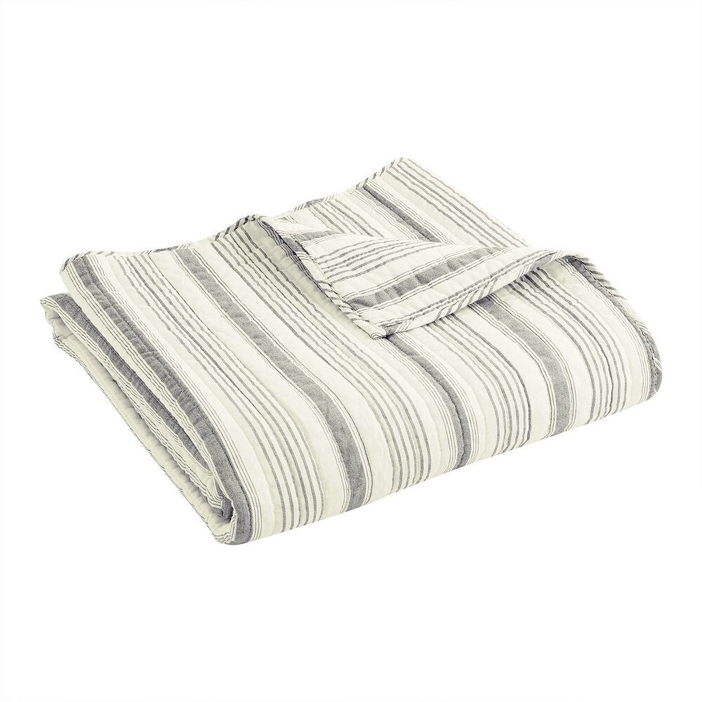 

Стеганое плед Levtex Home Rochelle Stripe, серый