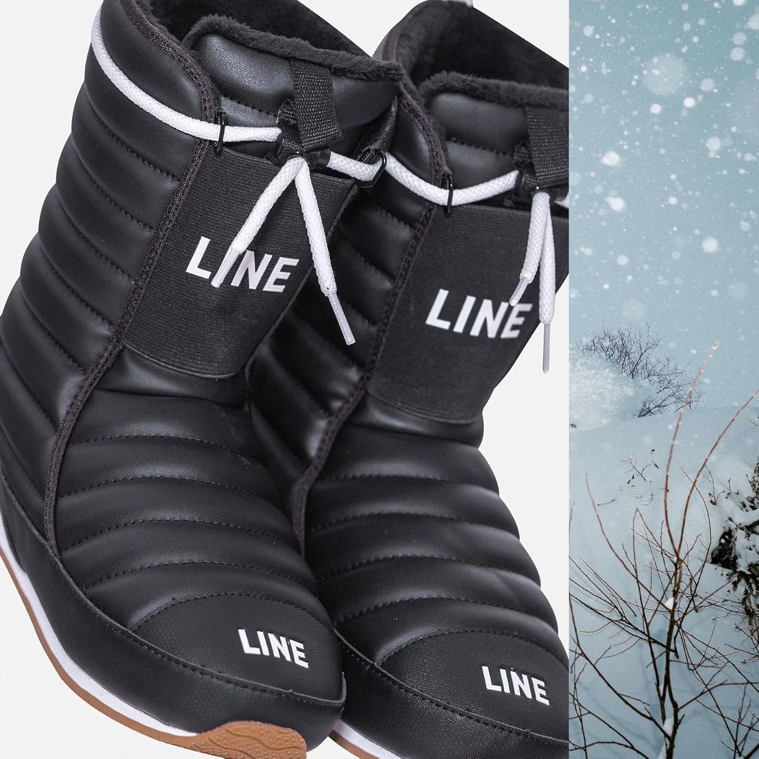 Ботинки LINE унисекс для взрослых Bootie 2.0 | Теплые, водонепроницаемые зимние ботинки для катания на лыжах с литой стальной основой из пеноматериала и системой шнуровки, черный — фото 4