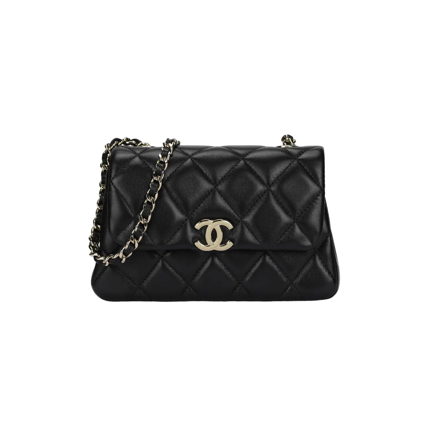 

CHANEL Кожаная сумка через плечо женская черная