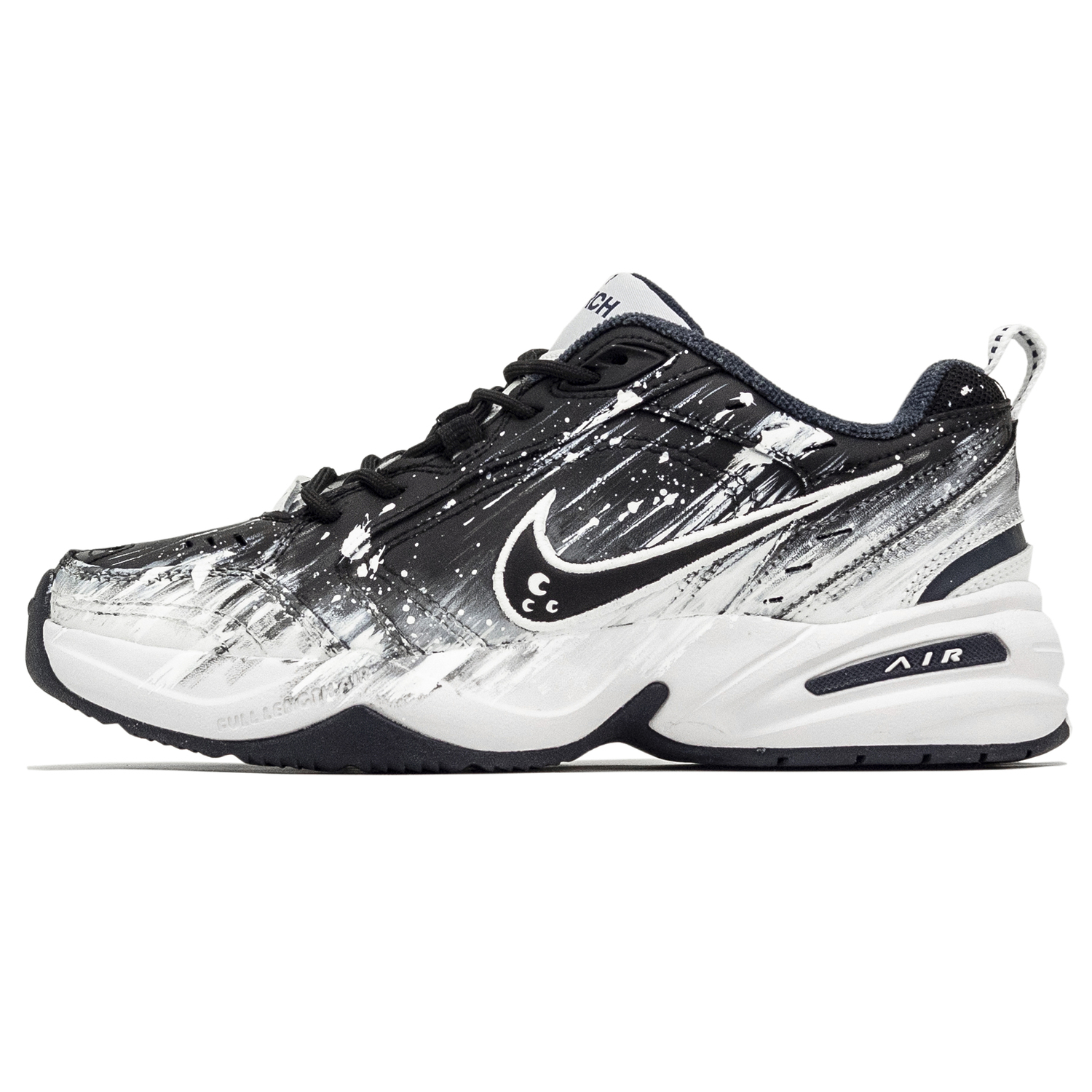 

Nike Мужские и женские противоскользящие и износостойкие кроссовки Air Monarch 4 с утолщенной подошвой для увеличения роста черного цвета, цвет Black
