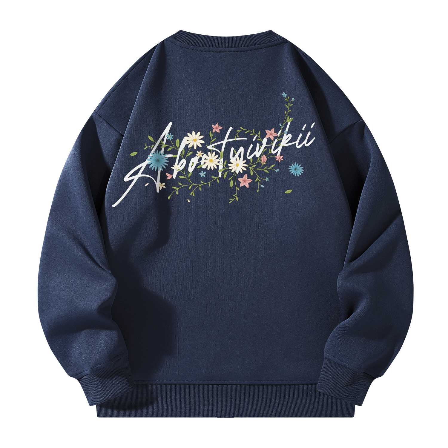 

Свитшот унисекс с круглым вырезом YIVIKII, темно-синий