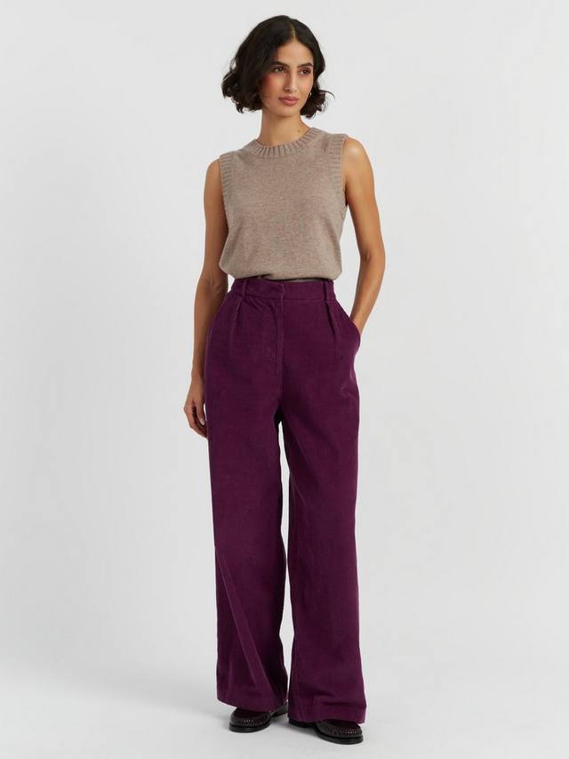 

Высокие брюки-клеш из вельвета Chinti & Parker, Mulberry