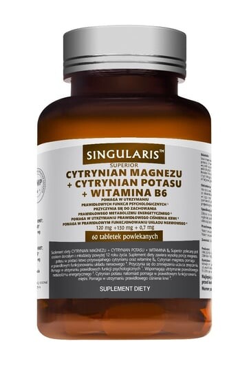 

Singularis Superior, Цитрат магния + Цитрат калия + Витамин B6, Добавка , 120 таб. Singularis-Herbs