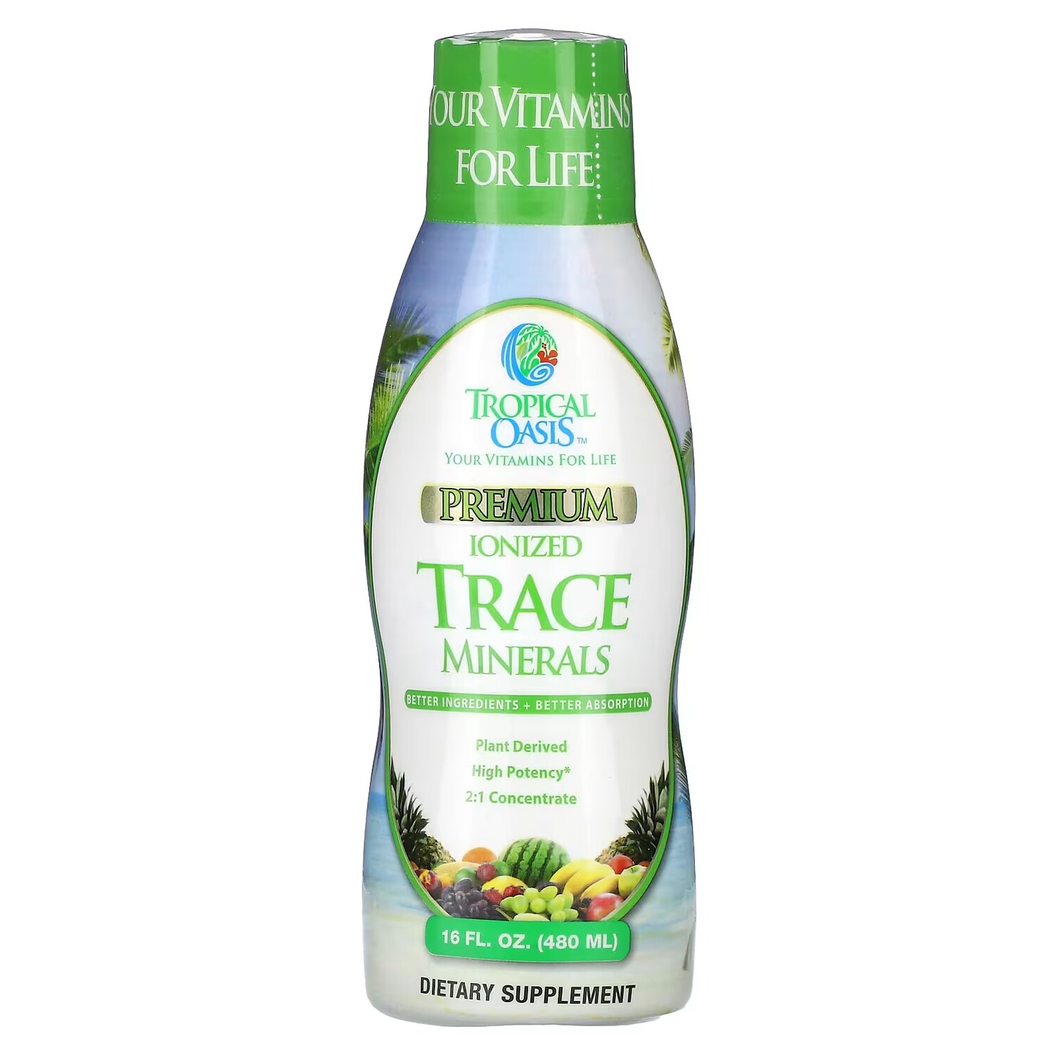 

Ионизированные микроэлементы Tropical Oasis Premium, 16 жидких унций (480 мл)