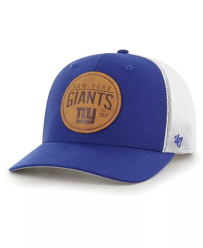 

Мужская кожаная кепка Royal New York Giants с гибкой головкой '47 Brand, синий