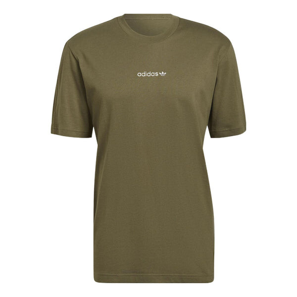 

Футболка adidas originals Logo Printing Round Neck Short Sleeve Green, зеленый