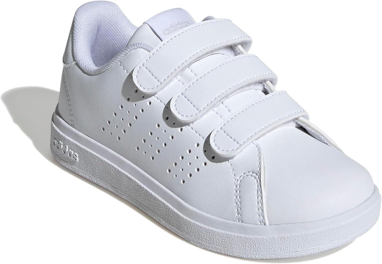 Кроссовки adidas Advantage Base 2.0 для детей, унисекс для взрослых, белый/серый — фото 3