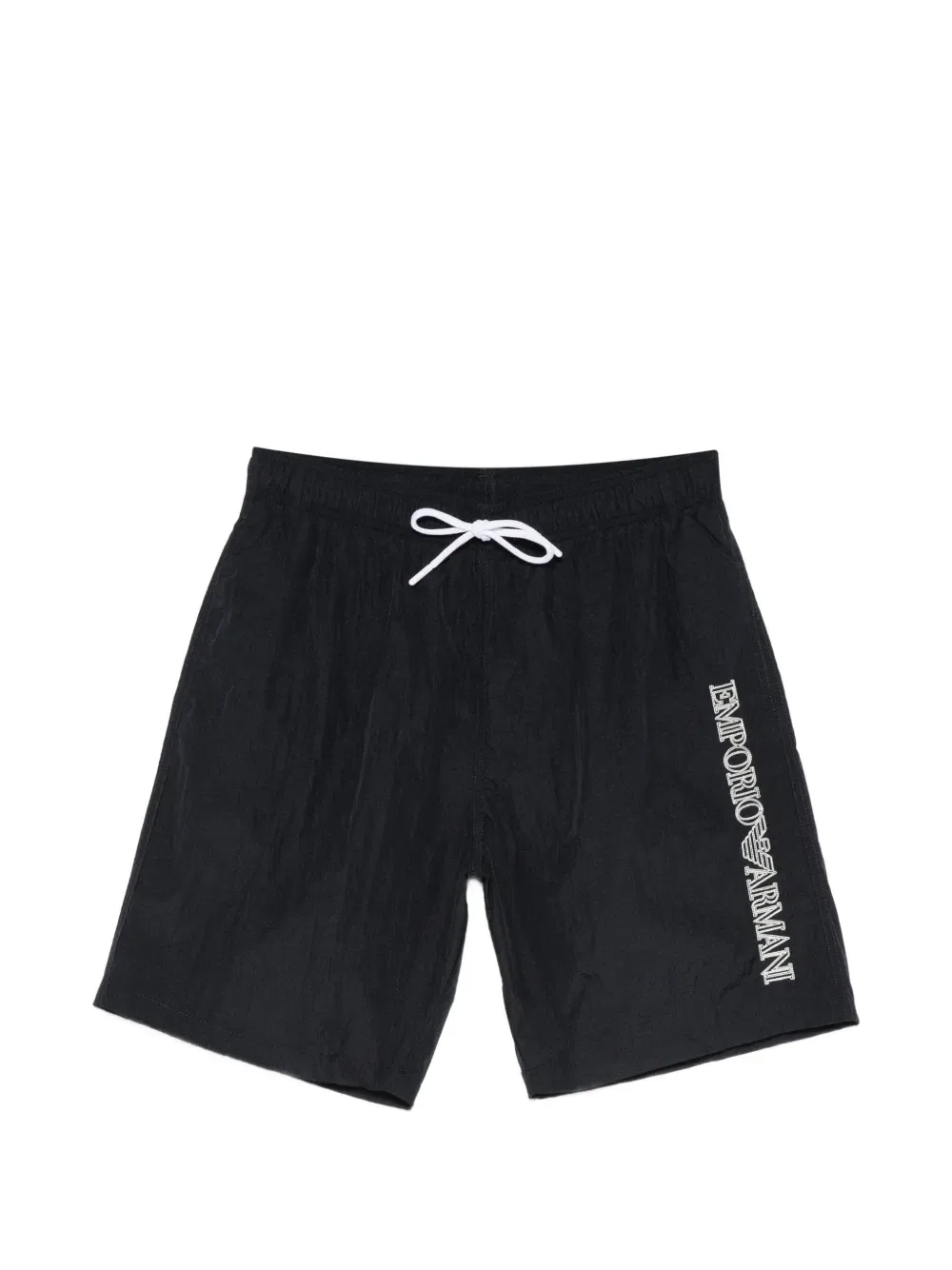 Плавки в полоску с вышитым логотипом Emporio Armani, синий