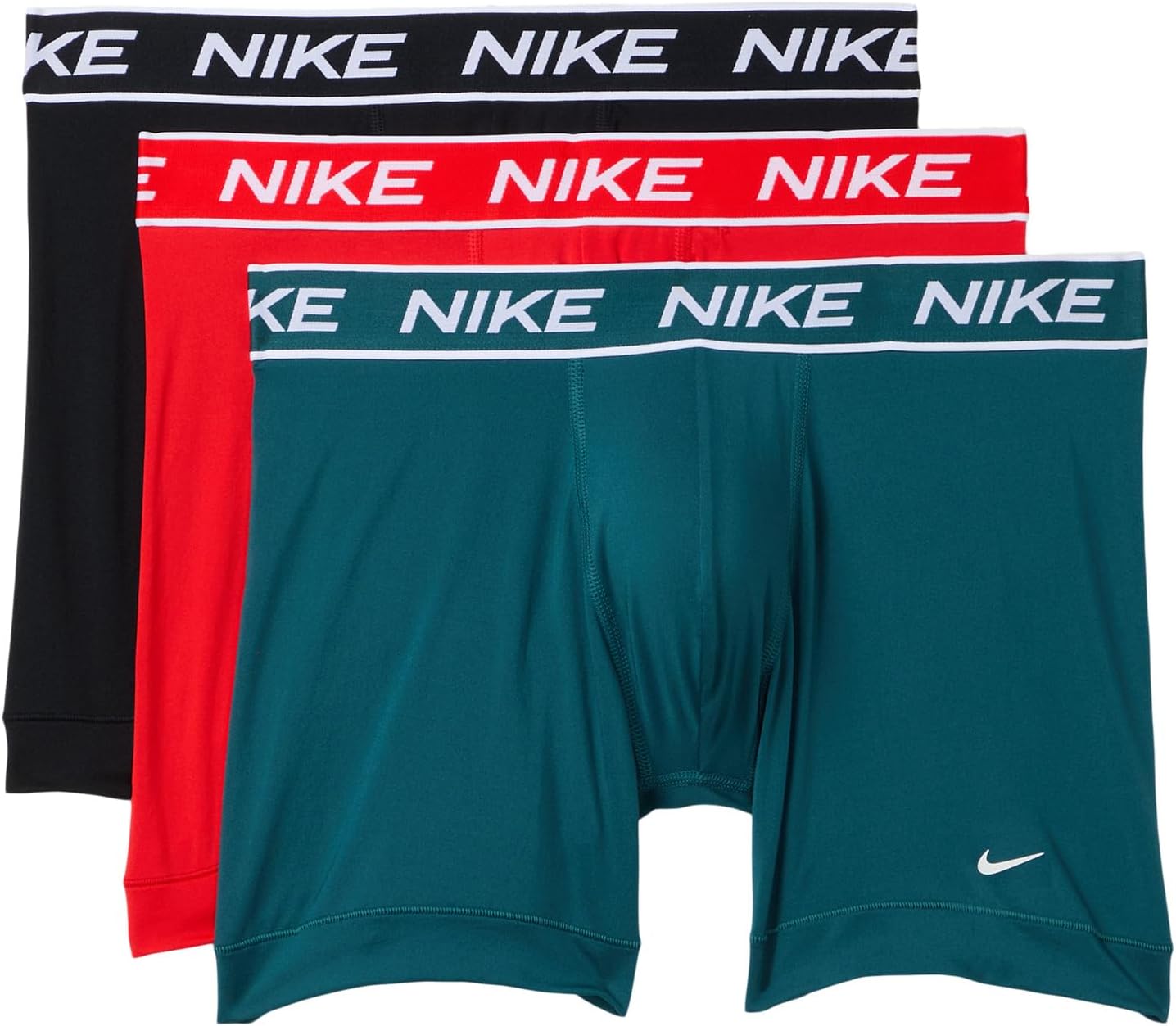 

Комплект из 3 мужских микробоксеров на весь день Nike, Chili Red/Dark Teal/Black