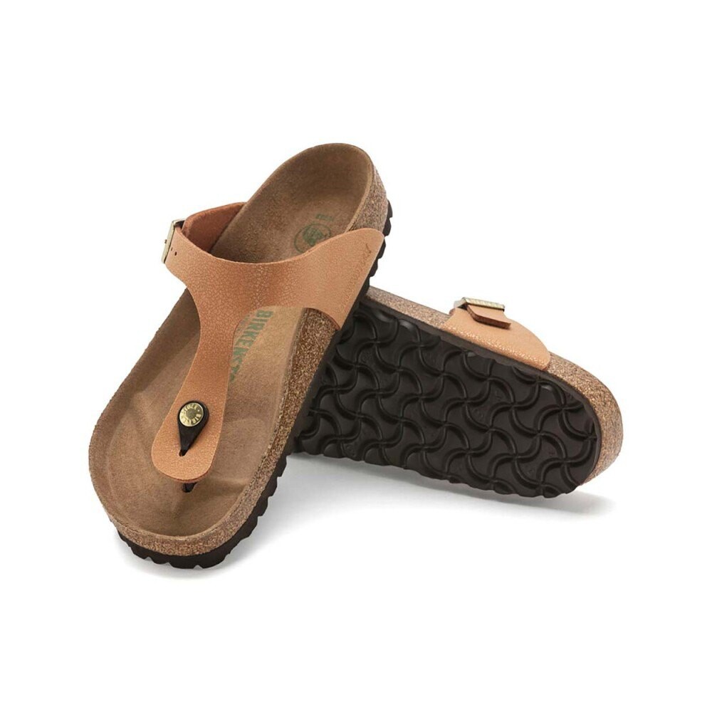 Сандалии Birkenstock Gizeh Vegan Birko-Flor Nubuck, коричневый — фото 3