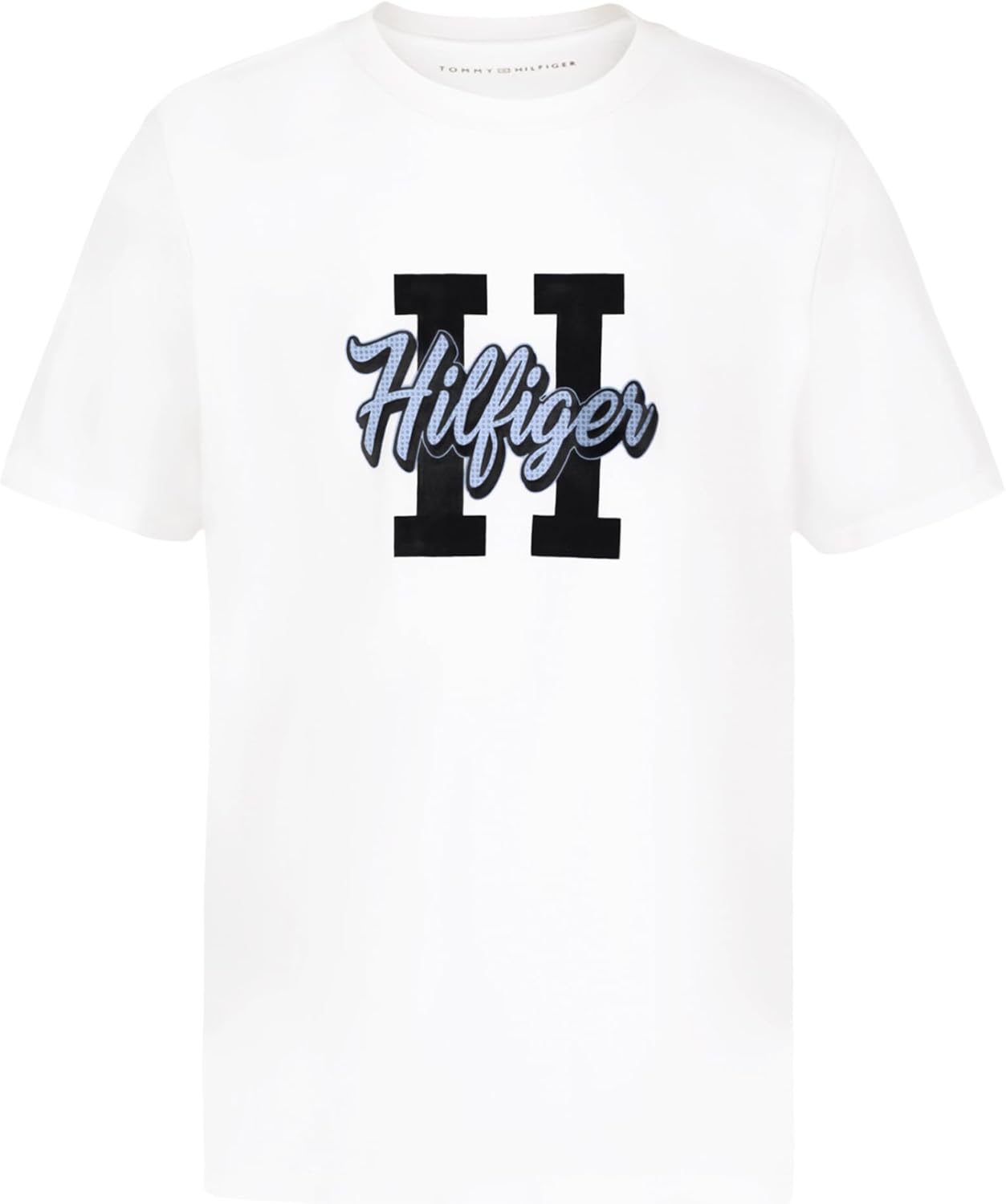 

Футболка Tommy Hilfiger для мальчиков с короткими рукавами и круглым вырезом, мягкая, удобная, свободного кроя, Hilfiger H Fresh White, Белый, Футболка Tommy Hilfiger для мальчиков с короткими рукавами и круглым вырезом, мягкая, удобная, свободного кроя, 