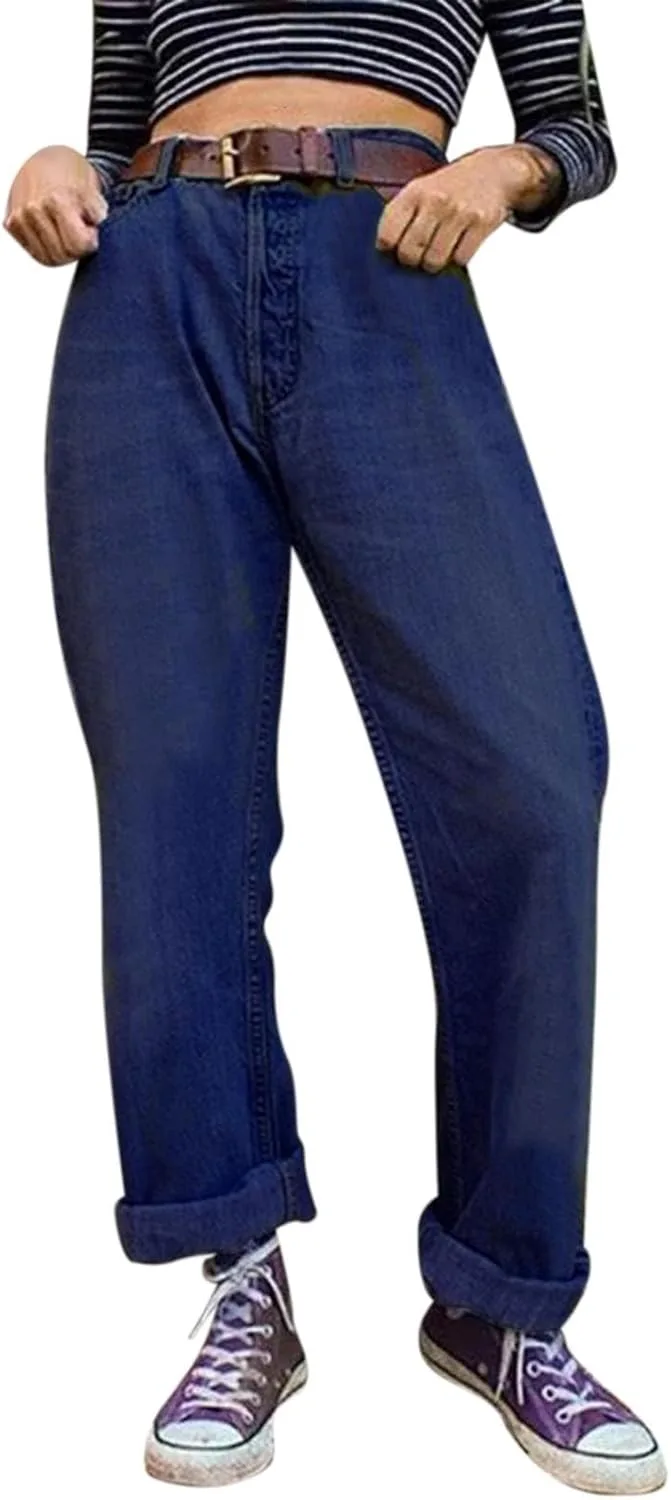 

Женские джинсы Vintage широкие клеш JOFOW