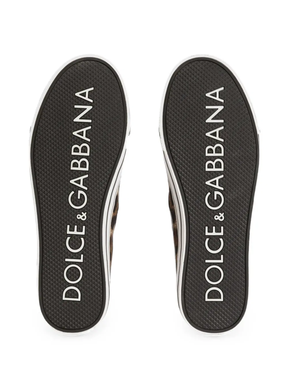 Парусиновые кроссовки Leo-Print canvas dg Dolce & Gabbana, нейтральный — фото 3