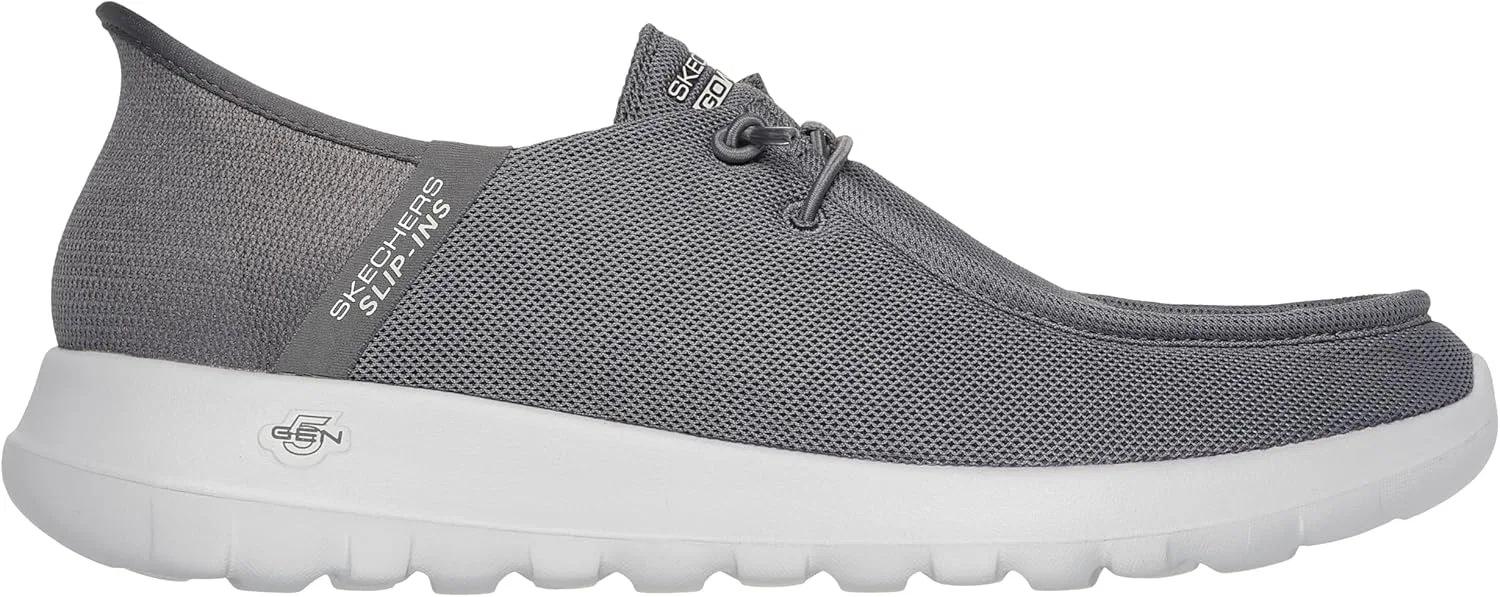 Мужские слипоны Skechers Hands-Free Go Walk Max - кроссовки без помощи рук, Gray — фото 2