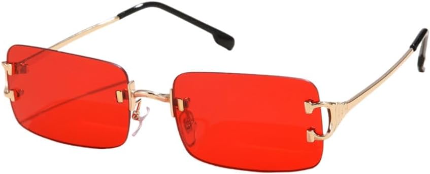 

Популярные солнцезащитные очки с алмазной огранкой для женщин, винтажные безободковые роскошные прямоугольные солнцезащитные очки для мужчин, очки с защитой от УФ-излучения UV400 TYUVIVO, Gold Gray