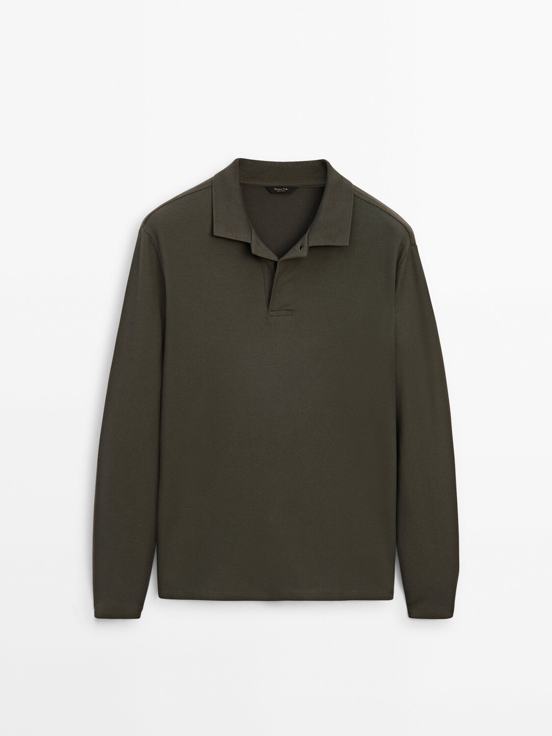 

Удобная рубашка поло с длинным рукавом Massimo Dutti, темно-зеленый