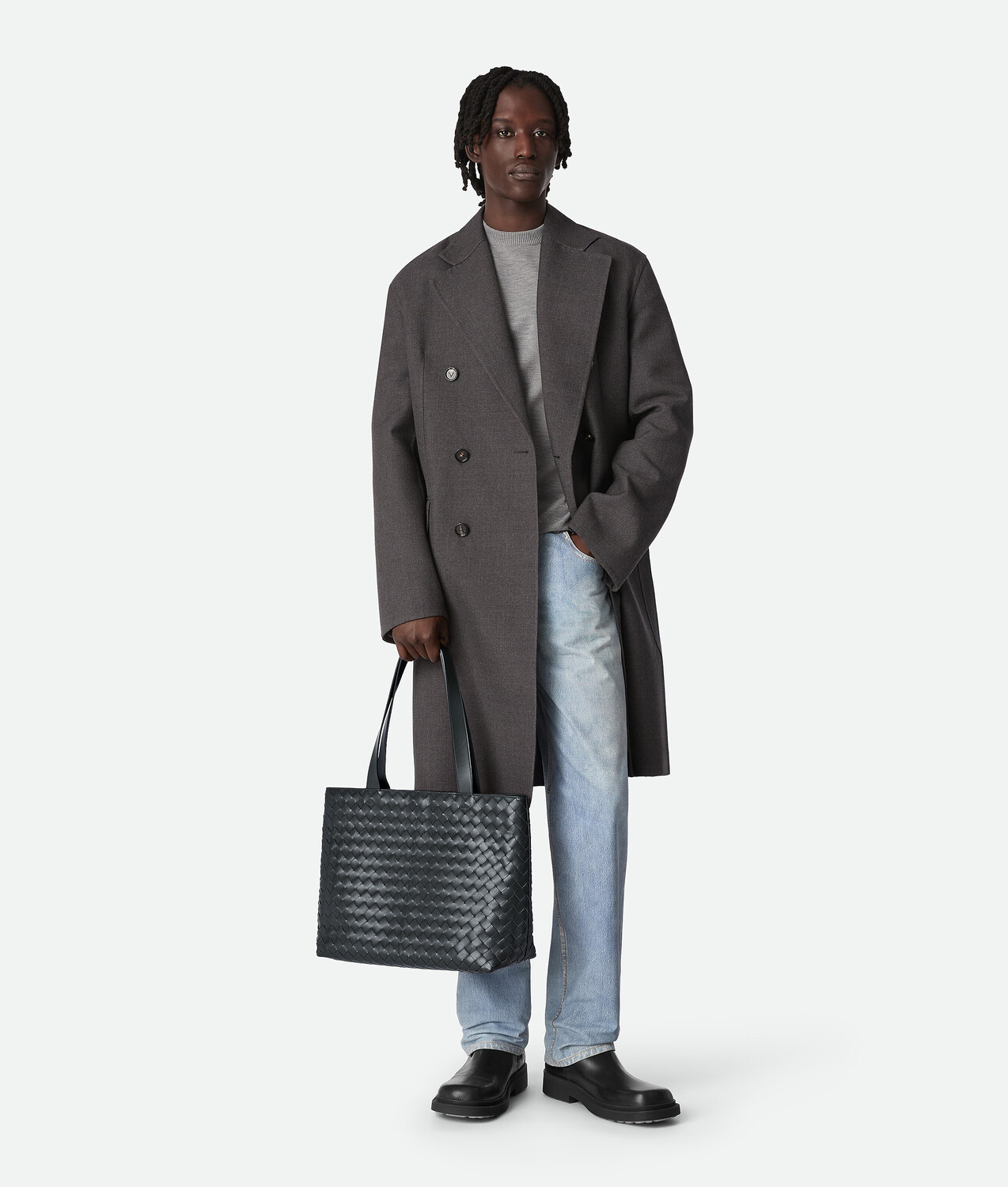 Small intrecciato zipped tote BOTTEGA VENETA, ардуаз (цвет) — фото 2