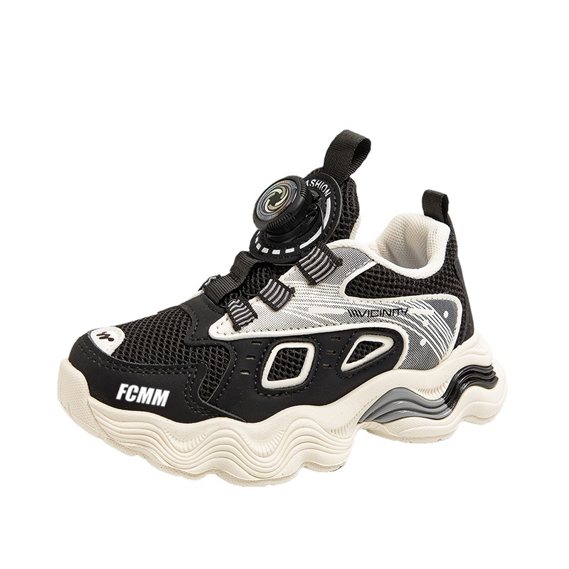 

Нескользящие, легкие, амортизирующие, низкие повседневные кроссовки для детей FCMM, черный