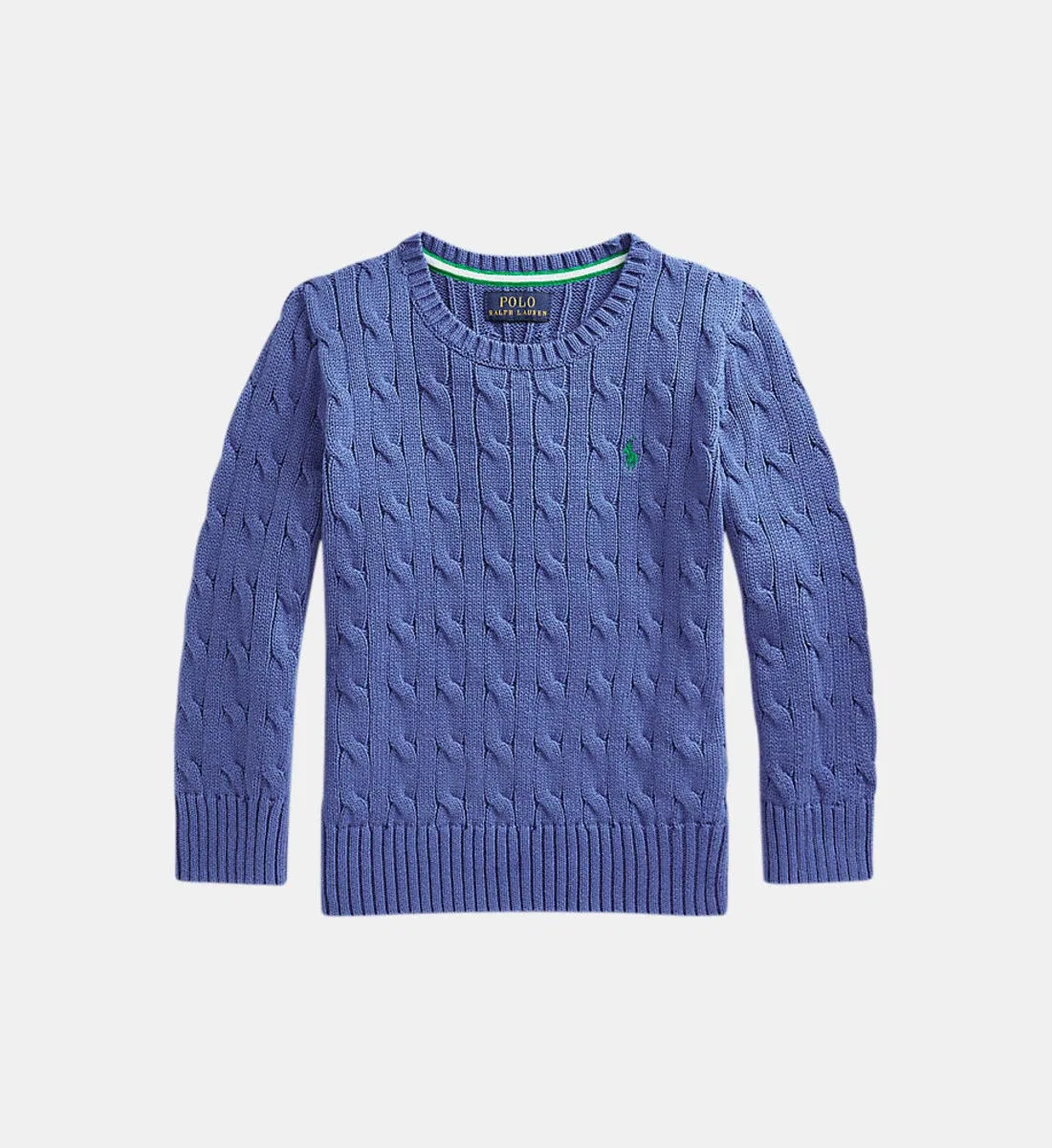 Прямой свитер из крученого хлопка Polo Ralph Lauren, синий