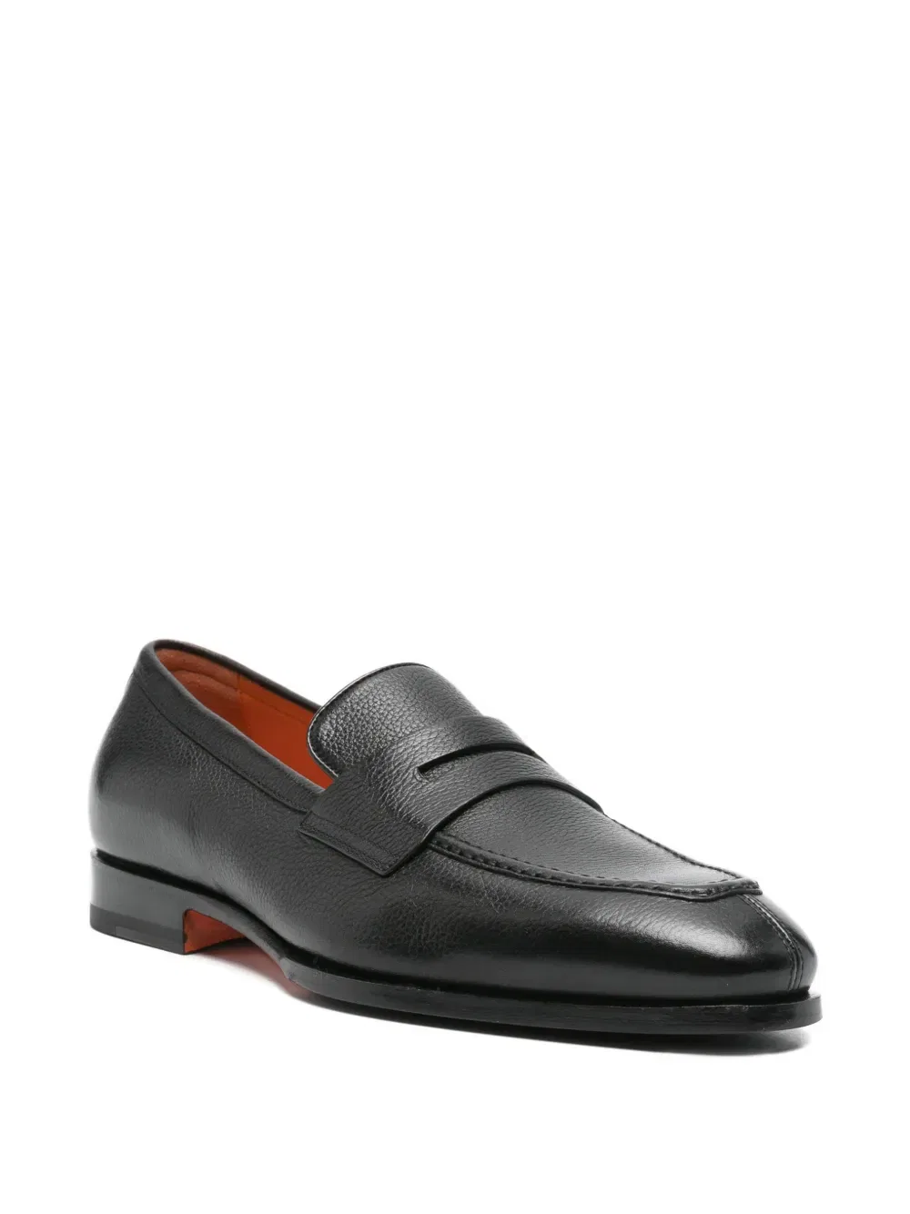 Лоферы Adrian из зернистой кожи Santoni, черный — фото 2