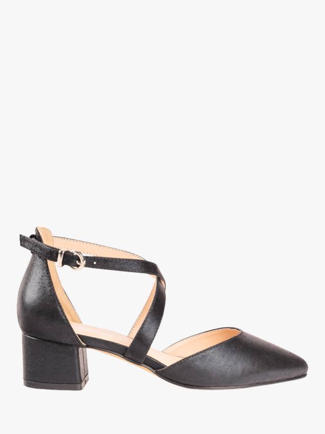 Fran Wide Fit туфли-лодочки с перекрестными ремнями Paradox London, Black