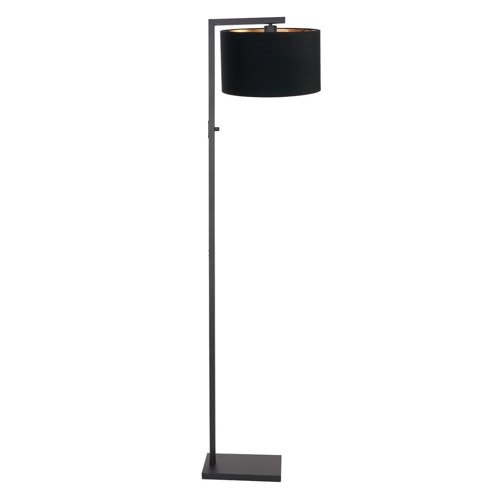 

Торшер Steinhauer Stang 1 лампочка матовый черный с черным тканевым абажуром 28x33см
